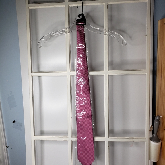 Italian Zianetti Silk Collection Preppy Pink Textured Giftable NWT Men's Tie - Picture 6 of 6